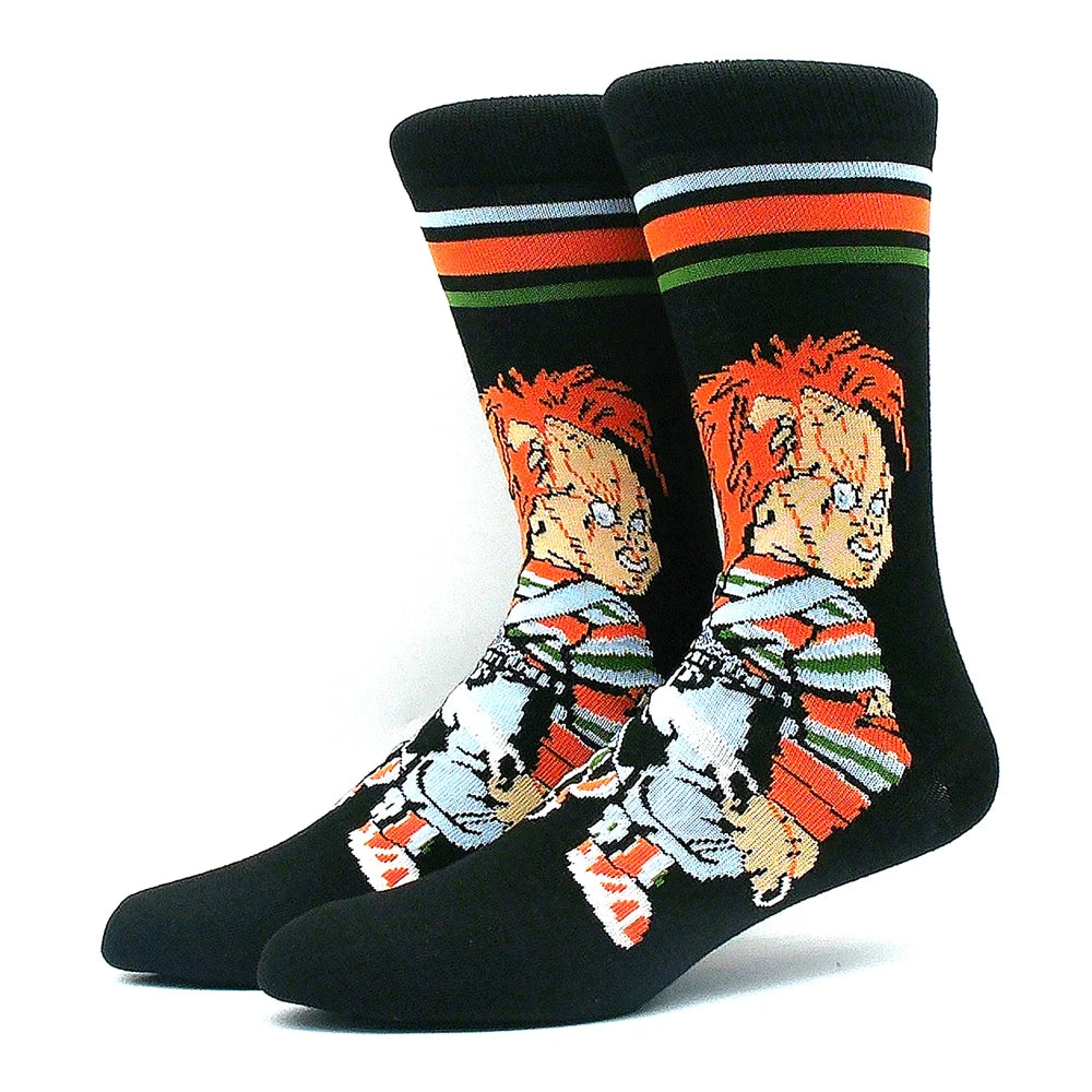 1 Pair New Anime Movie Socks – Cotton Crew, Role-Playing Calf Socks