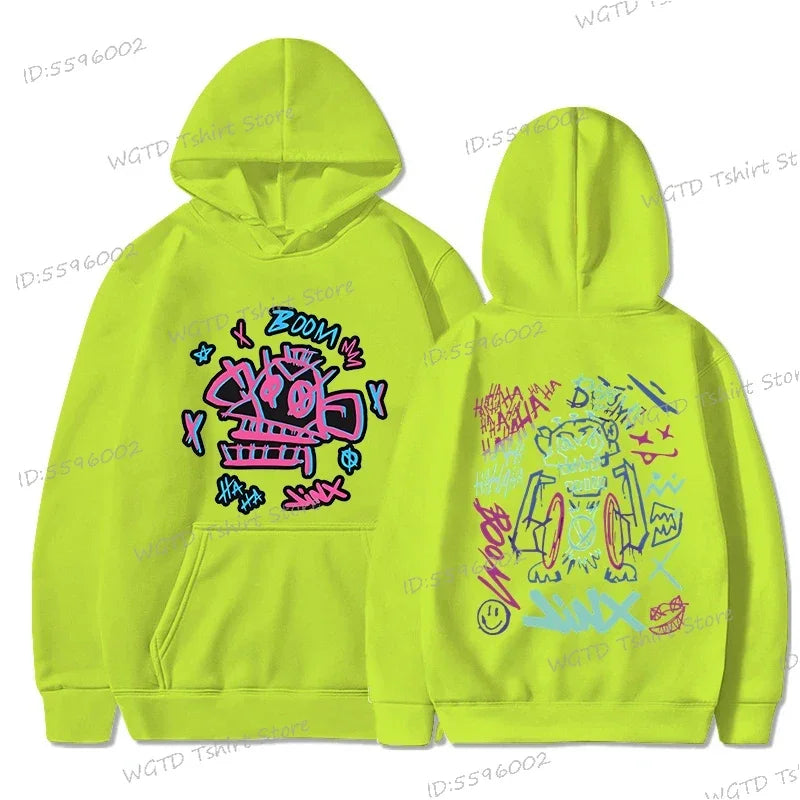 Arcane Jinx Anime Hoodie – Lässiger Pullover für Männer und Frauen, Streetwear für Spieleliebhaber und Fans