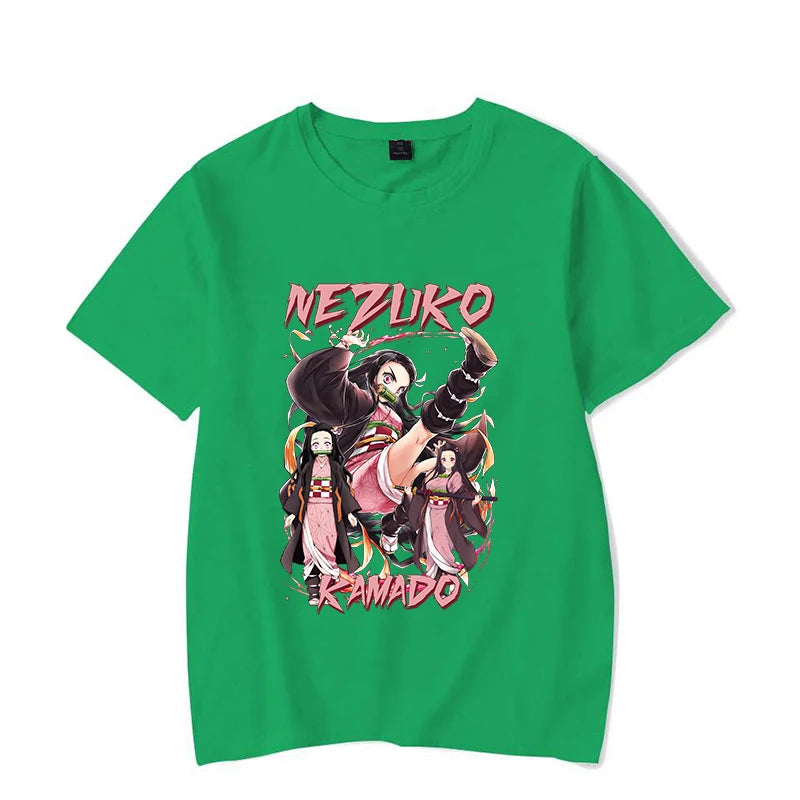 T-shirt graphique Kamado Nezuko pour femme, mode décontractée d'été