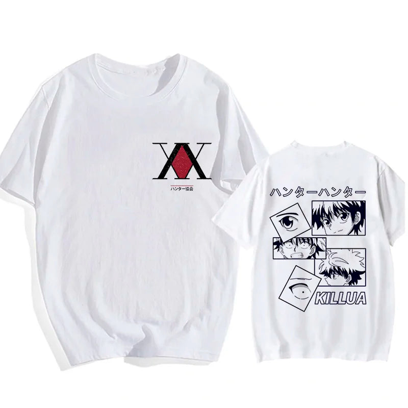 Kawaii Hisoka & Killua T-Shirt Hunter X Hunter Devil Eye Cartoon Anime Tee