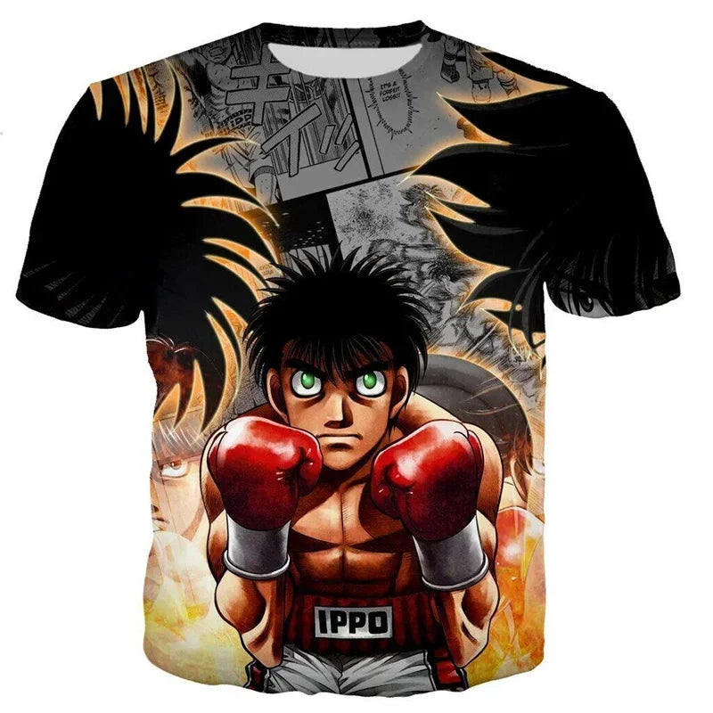 T-shirt streetwear cool avec dessin animé Harajuku