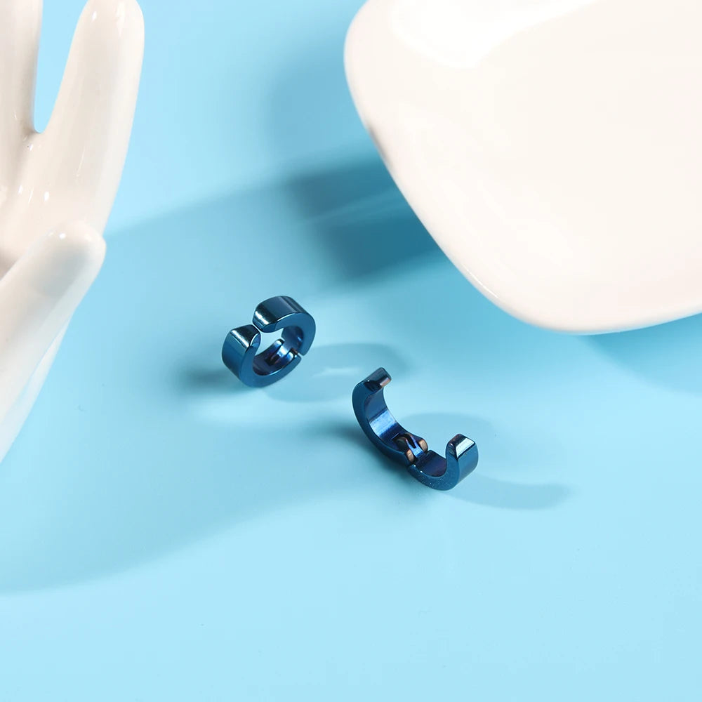 Die Fallstudie der Vanitas-Ohrstecker – Anime-Ohrclip aus blauem Knochen, Cosplay-Schmuck aus Edelstahl