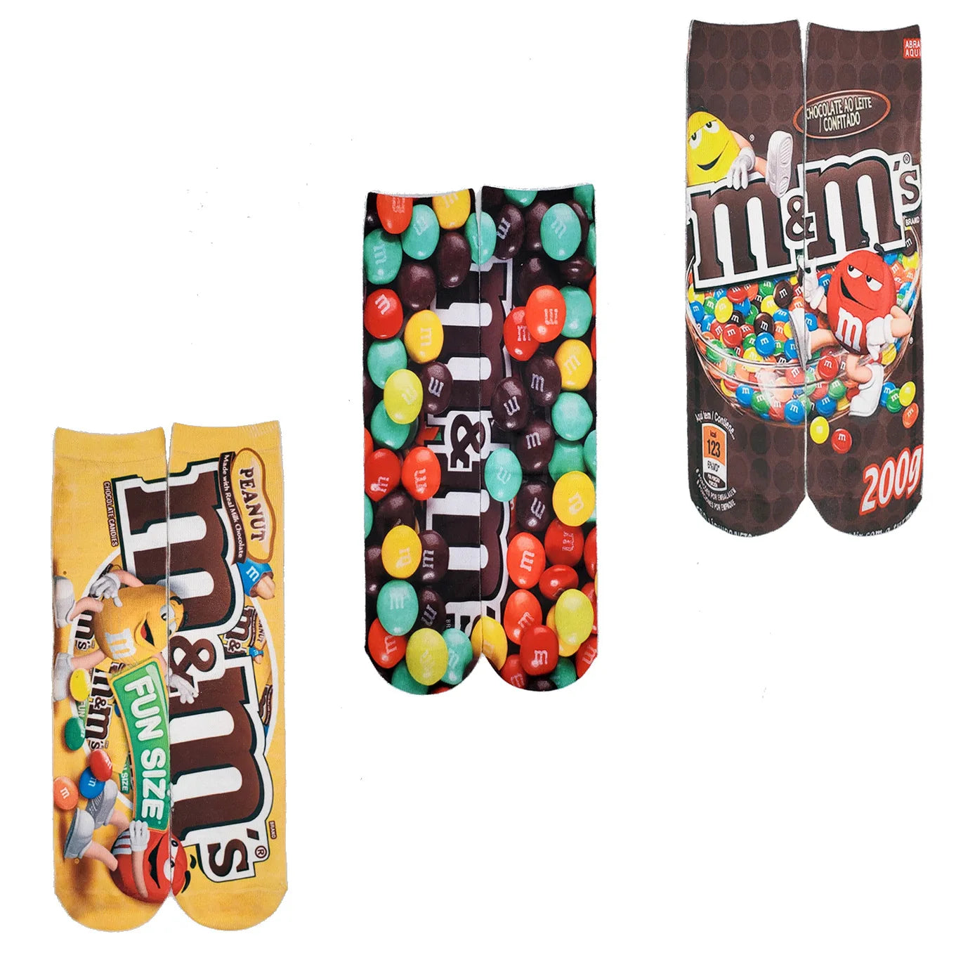 1 Pair Art Socks Potato Chips Knee High Socks Cotton Art Long