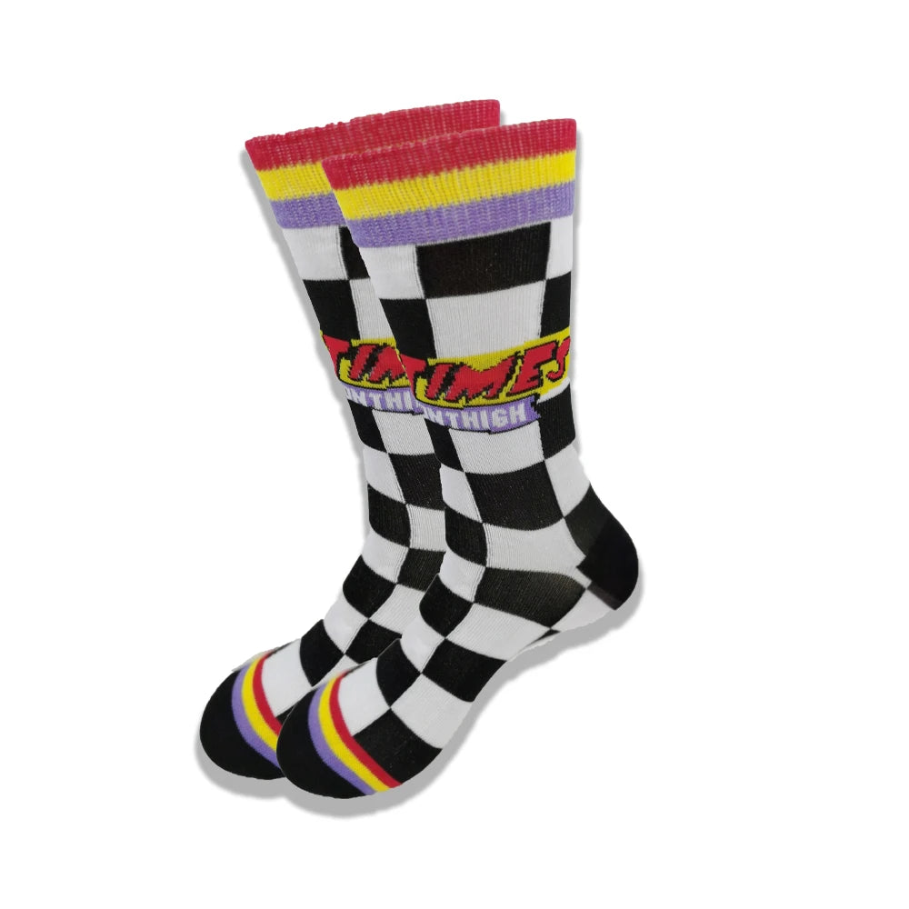 Lustige Socken mit Cartoon-Anime-Motiv – Hip-Hop-Aufdruck, originelle und bequeme Unisex-Skateboard-Crew-Socken