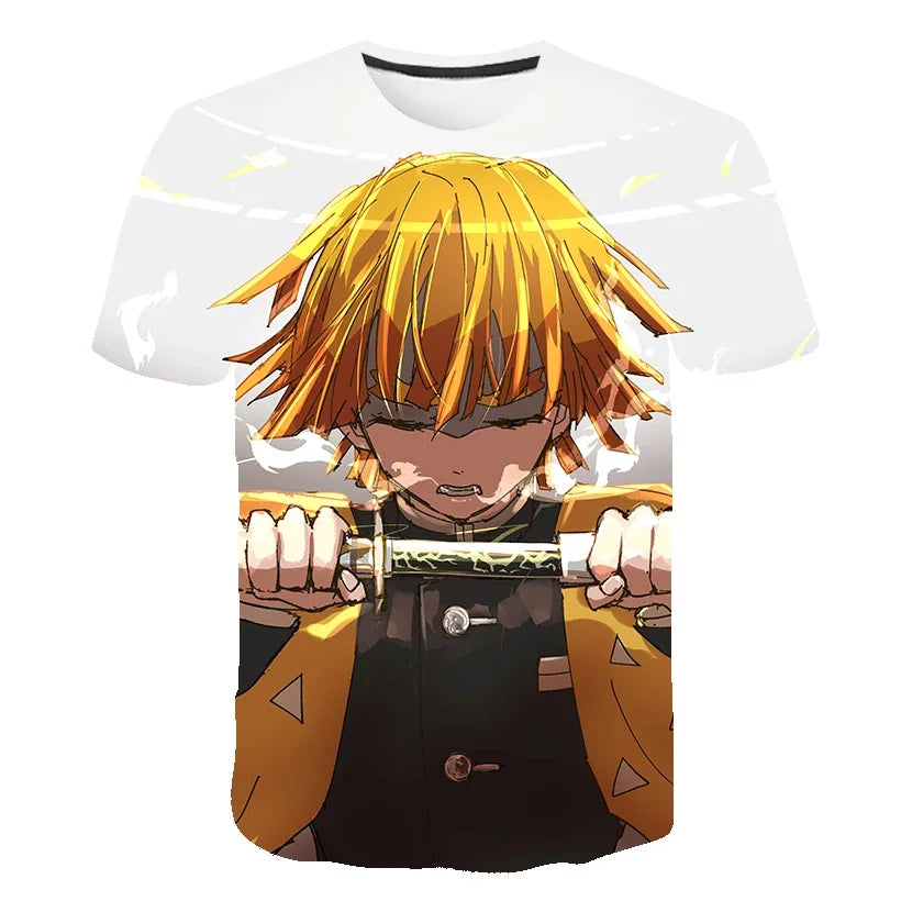 T-shirt imprimé 3D Demon Slayer Rengoku Kyoujurou