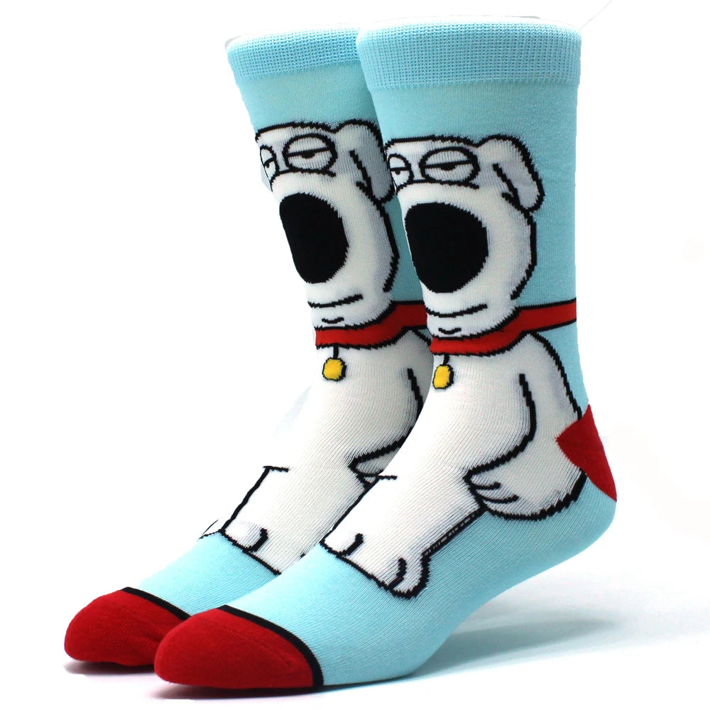 1 Pair New Anime Movie Socks – Cotton Crew, Role-Playing Calf Socks
