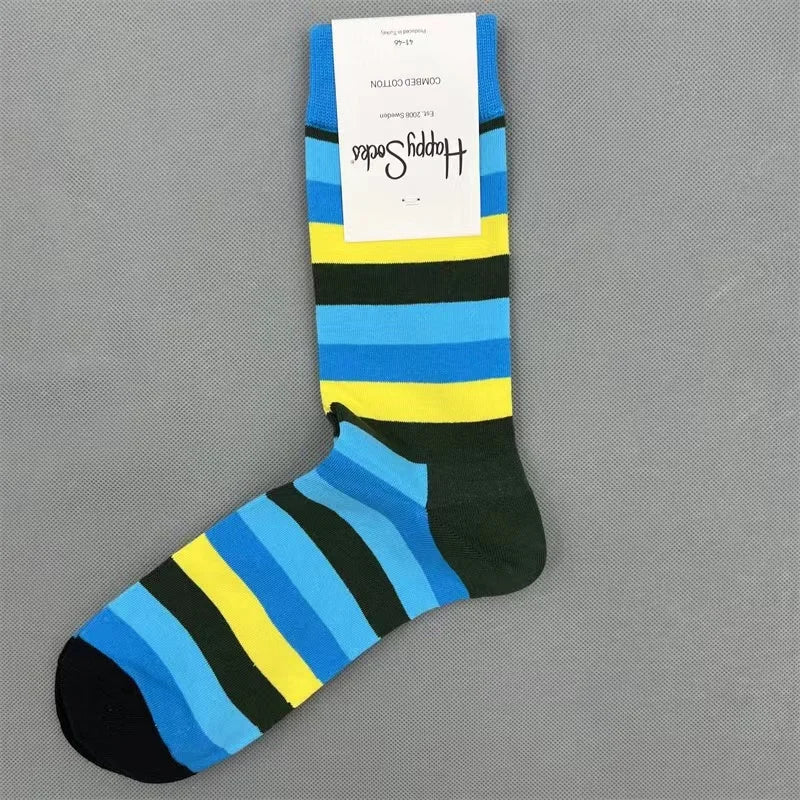 Diamond Check Happy Socks für Herren – Geometrische Sportsocken aus Baumwolle (Größe 41–46)