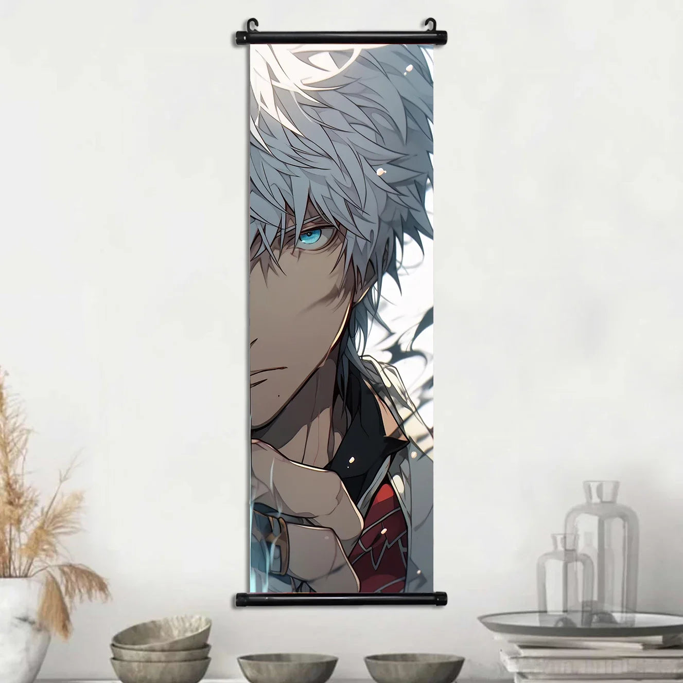 Gintama Gintoki Hanging Scroll Canvas Wall Painting Home Decor Anime Poster Wall Art