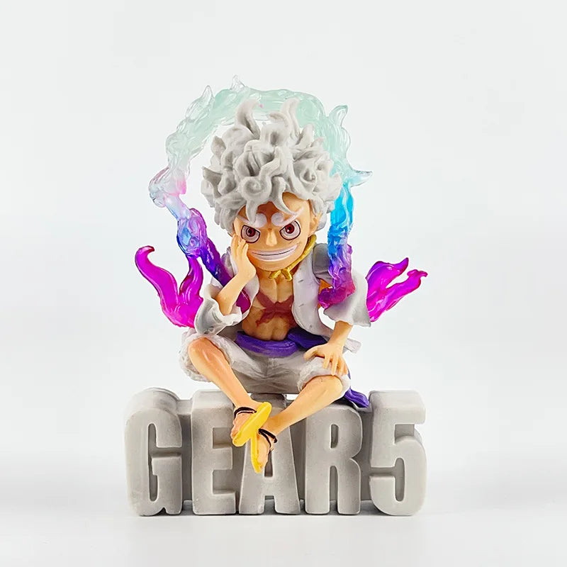 Figurine en PVC One Piece Luffy Gear 5 Nika de 10 cm – Mini jouet de collection animé