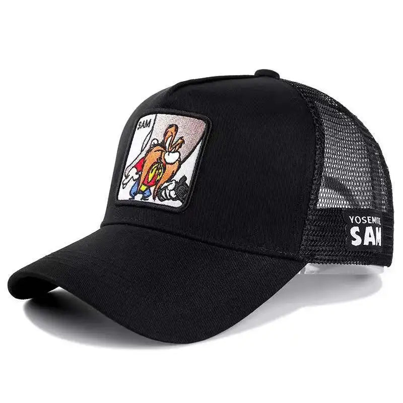 Verkürzte Spot High Version Kaninchen Ente Tier Cartoon Mesh Baseball Cap für Männer und Frauen Mode Hip-Hop-Stil