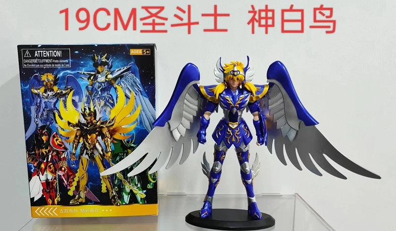 19CM Anime Figur Phoenix Ikki Hyoga Seiya Shiryu Stehend Rüstung Modell Kinderspielzeug