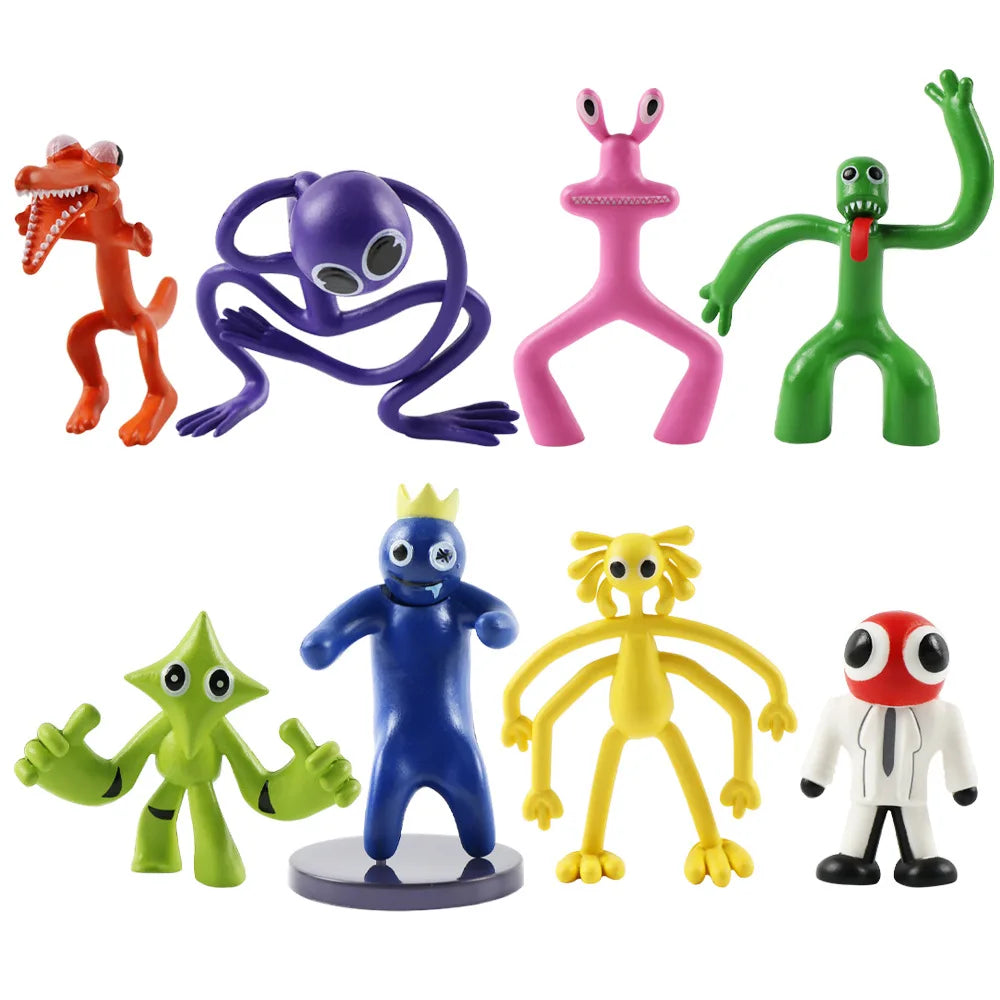 Figurines de monstres bleus Kawaii, jouets pour enfants