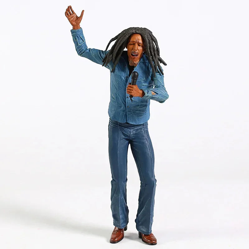 Bob Marley PVC-Actionfigur – 18 cm großes Sammlermodell mit Mikrofon