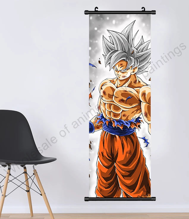 Canvas Hanging Scrolls Poster Home Decor JK Anime Print Dragon Ball Z