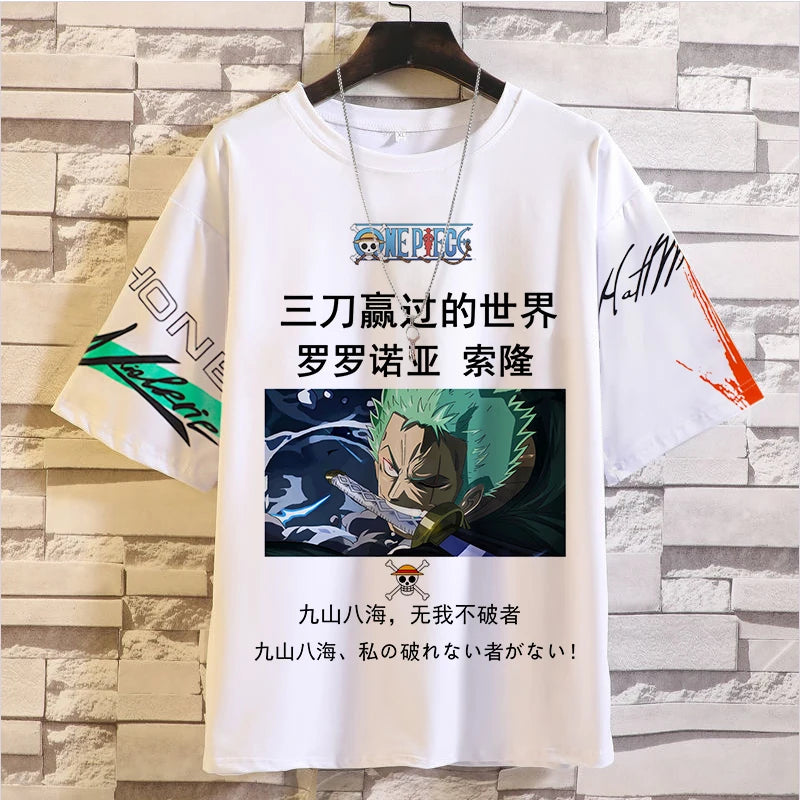 T-shirt imprimé 3D MINISO One Piece Casual Anime Street Fashion