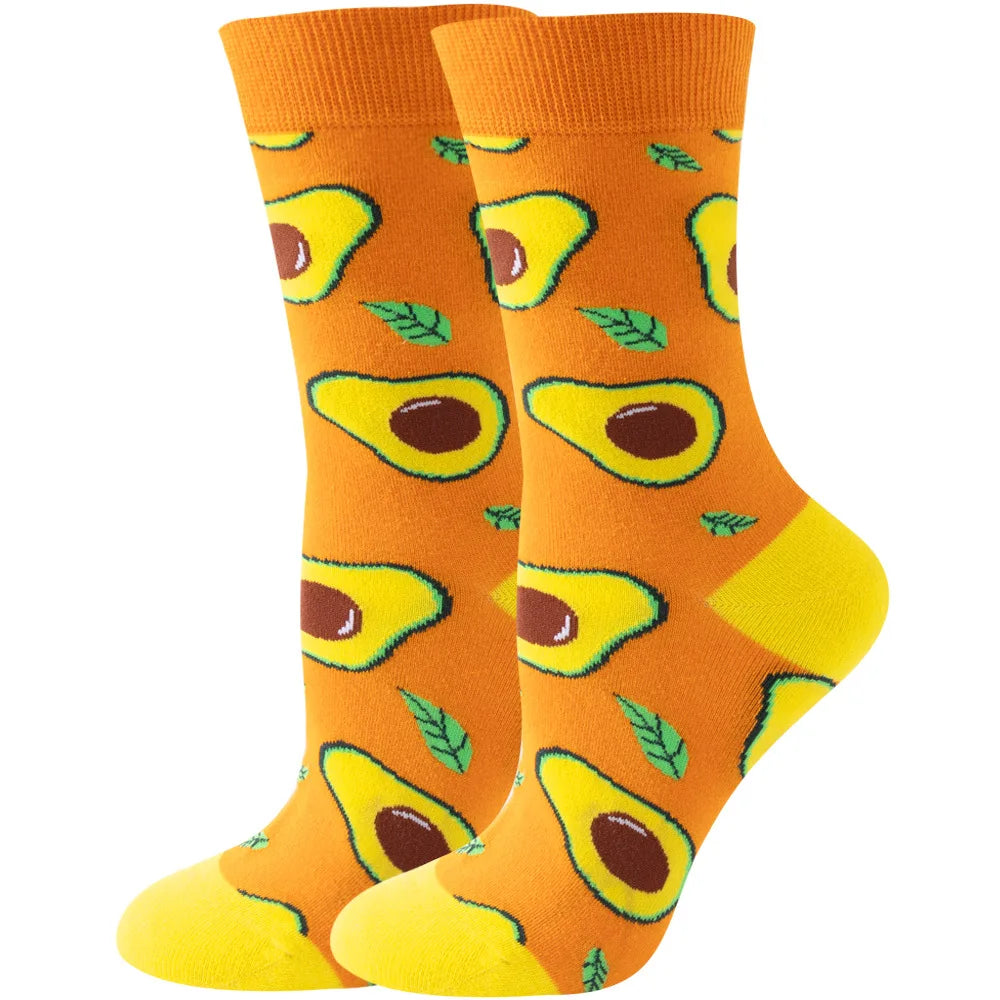 Chaussettes mignonnes avec des animaux et des fleurs de dessin animé – Mode Kawaii Harajuku pour l'automne et l'hiver