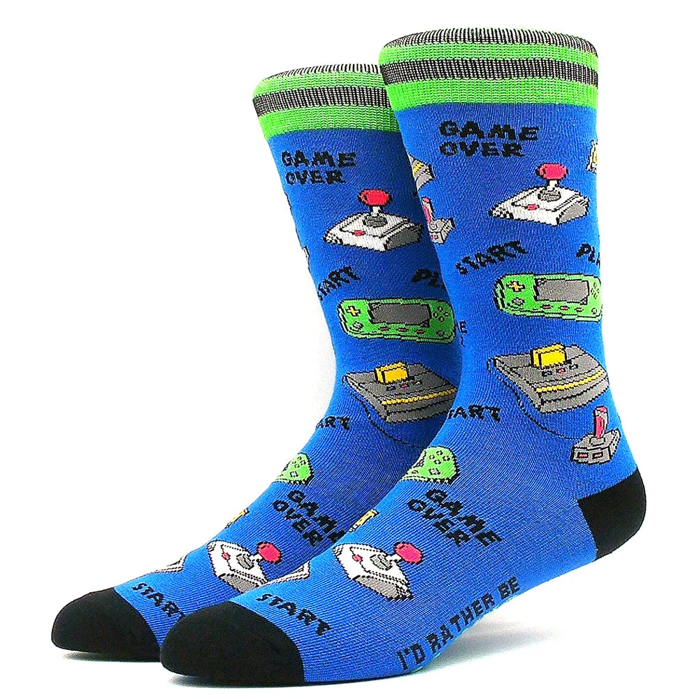 Lustige Alien- und Dinosauriersocken aus Baumwolle – Crazy Shark & Planet Designs