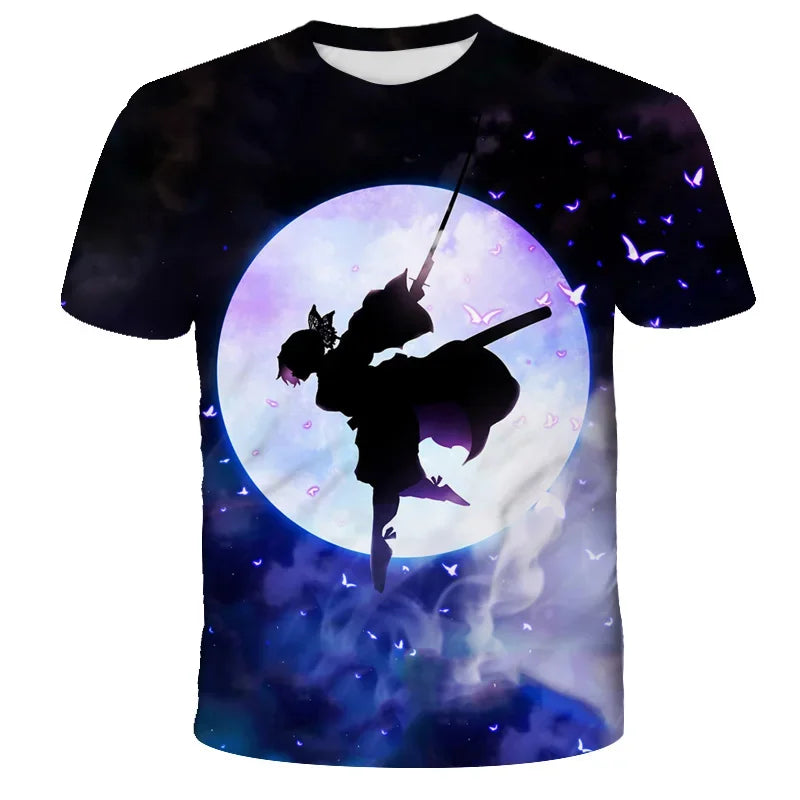 T-shirt imprimé 3D Demon Slayer Rengoku Kyoujurou