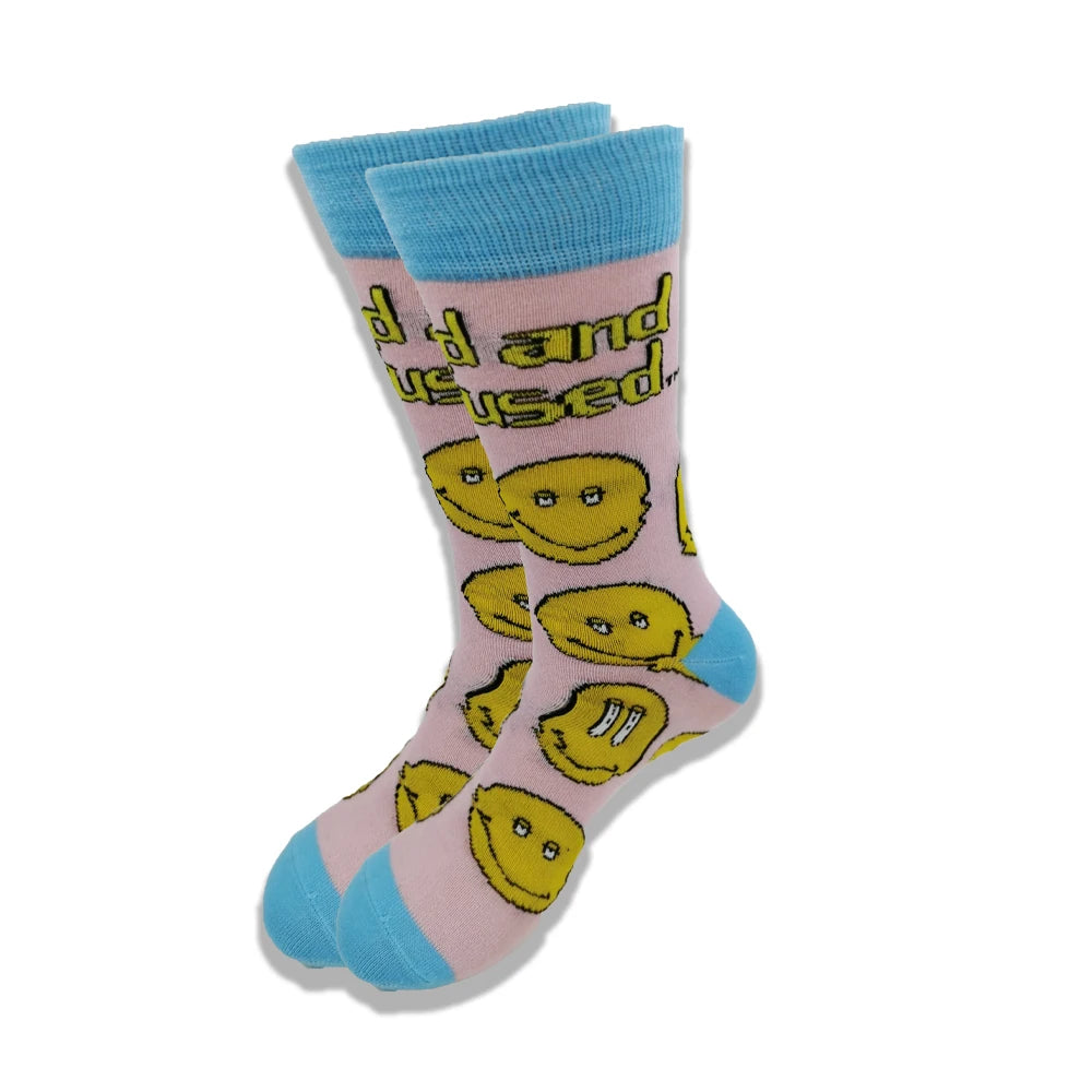 Lustige Socken mit Cartoon-Anime-Motiv – Hip-Hop-Aufdruck, originelle und bequeme Unisex-Skateboard-Crew-Socken
