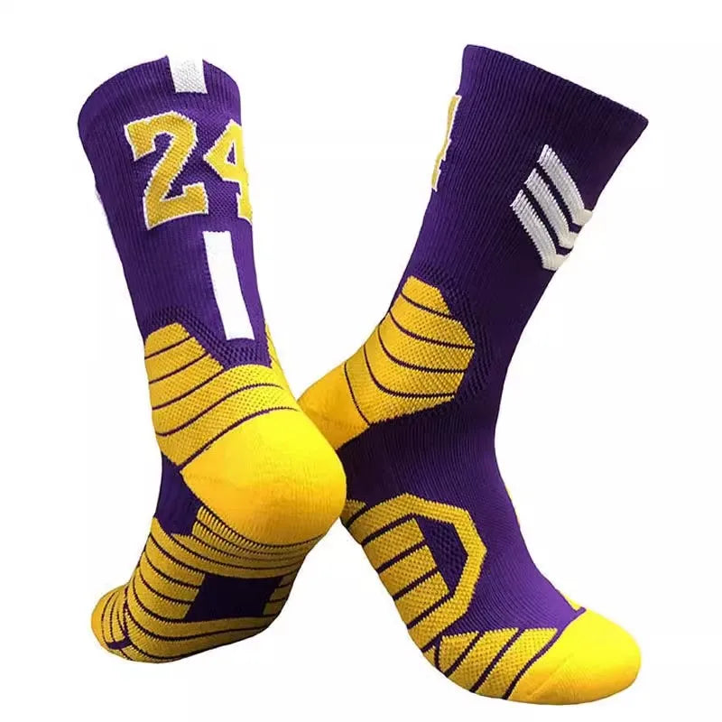 Chaussettes de basket-ball professionnelles Elite – Antidérapantes, épaisses et respirantes pour adultes et enfants