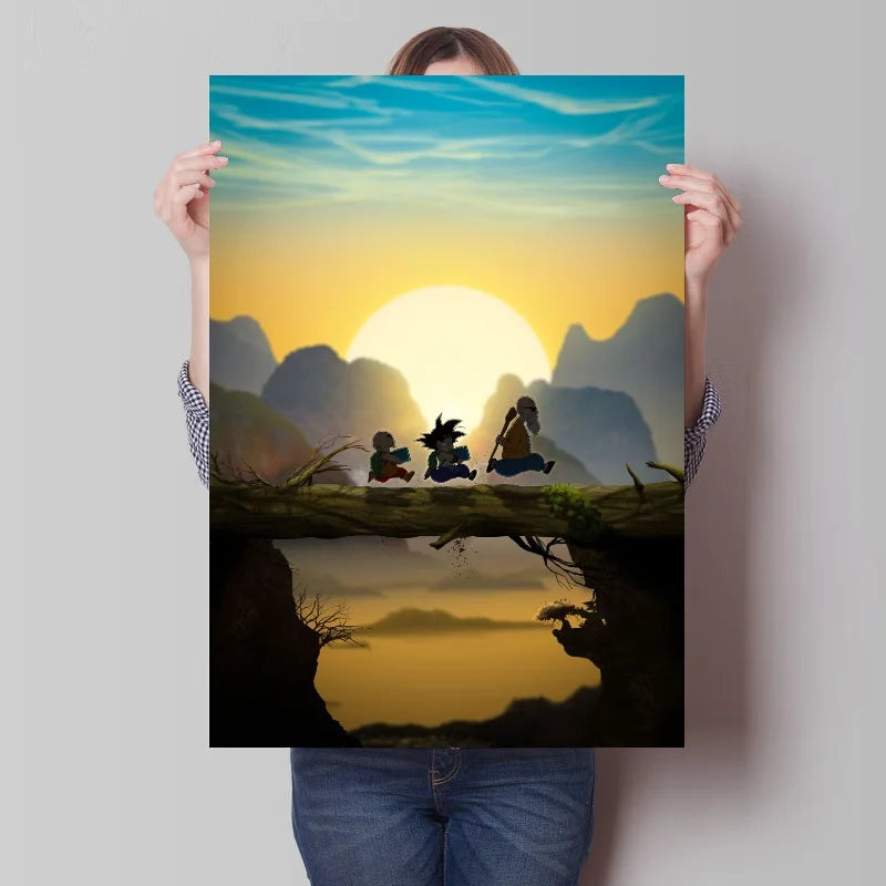 Canvas Painting Japan Bandai Anime Art Print Dragon Ball Classic Home Decor