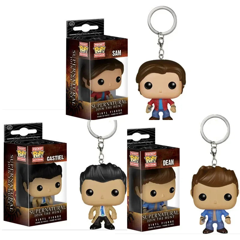 FUNKO POP Supernatural KEYCHAIN Toy Dean Vinyl Figure Collection Pocket Key Chain Toys