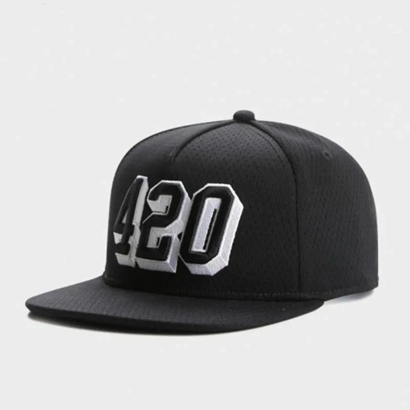 PANGKB Difuzed Cartoon Big Eyes Cookie Bite Snapback-Mütze – Verstellbare Outdoor-Sportkappe