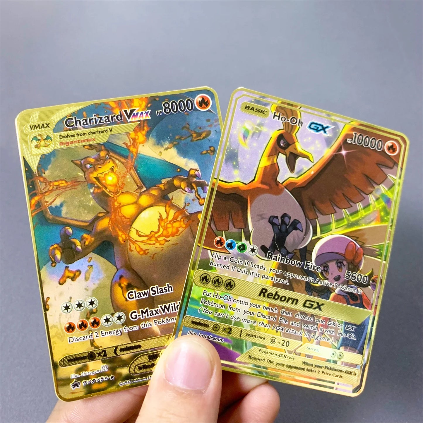 Pokemon Metall Karte 10000 Punkte Arceus Charizard Raichu Super Karte Goldene Englisch Anime Sammlung Karten