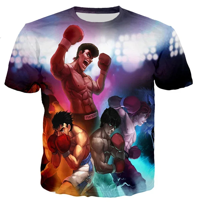 T-shirt streetwear cool avec dessin animé Harajuku