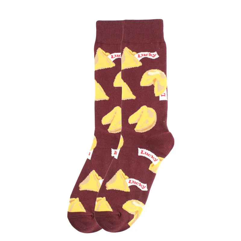 Stylische Baumwollsocken farbige Rollschuhsocken Haifischgeometrie