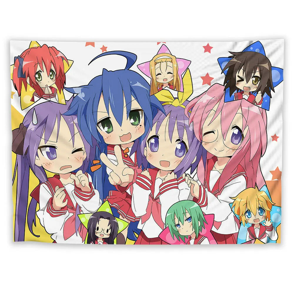 Anime Lucky Star Kawaii Izumi Konata Tapestry Japanese Room Decor