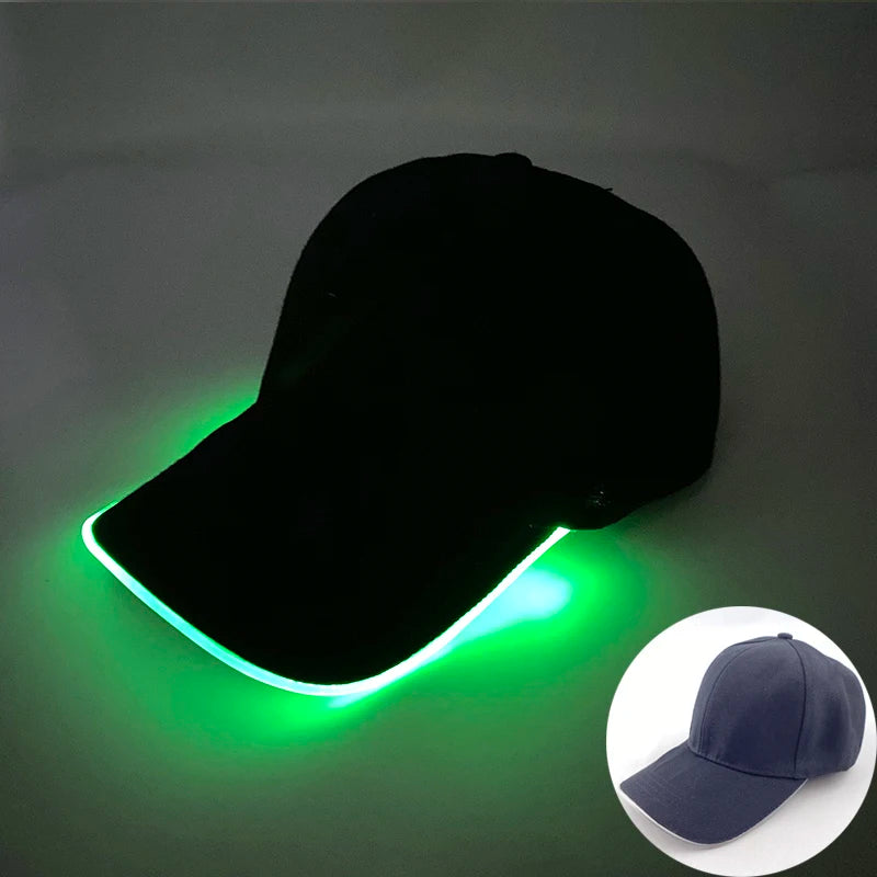 Casquette de baseball tendance à LED – Casquette de rap hip-hop lumineuse pour DJ, danse, discothèque et fête