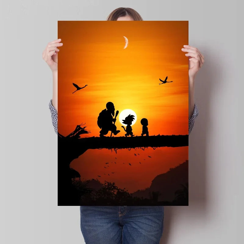 Canvas Painting Japan Bandai Anime Art Print Dragon Ball Classic Home Decor