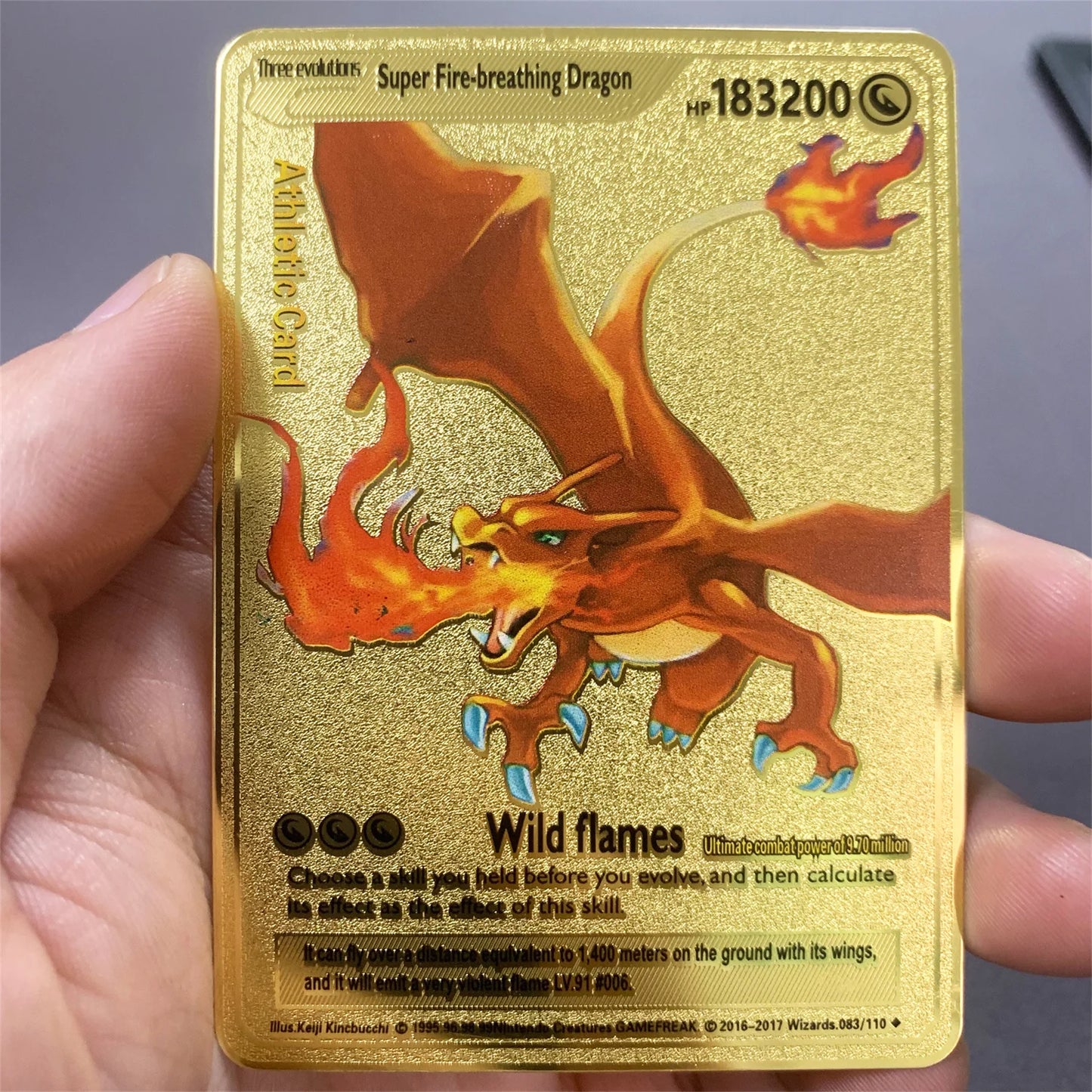 Pokemon Metall Karte 10000 Punkte Arceus Charizard Raichu Super Karte Goldene Englisch Anime Sammlung Karten