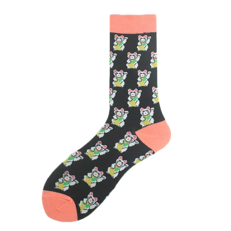 Fröhliche, lustige Unisex-Socken – Medizinische Zähne und Schafmuster, Hip-Hop-Skateboard-Stil