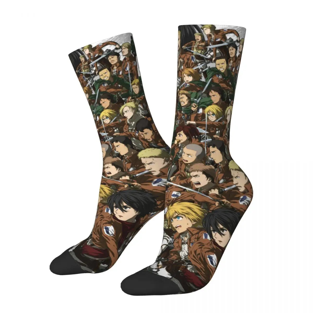 Eren Attack on Titan Socken – Lustige bedruckte Unisex Winter Street Style Crazy Socken