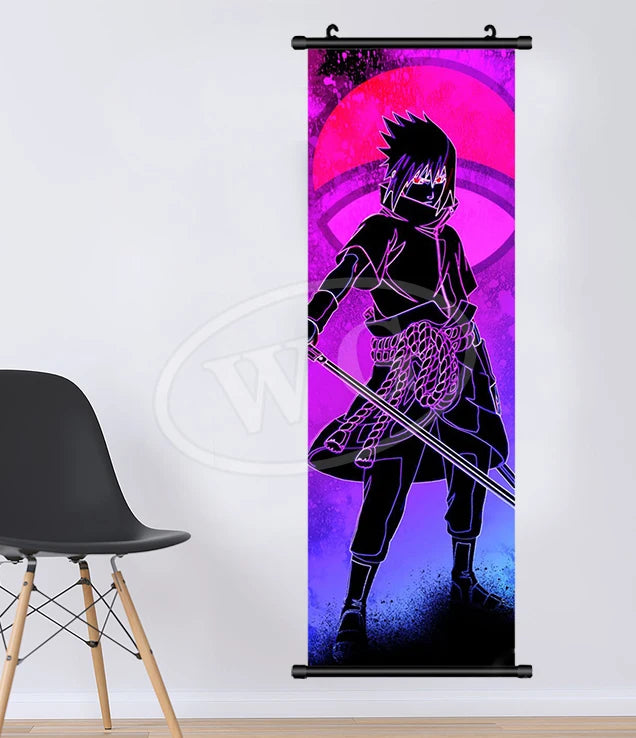 Bandai Anime Canvas Naruto Painting Kakashi Picture Hanging Scrolls Home Decor Wall Artwork