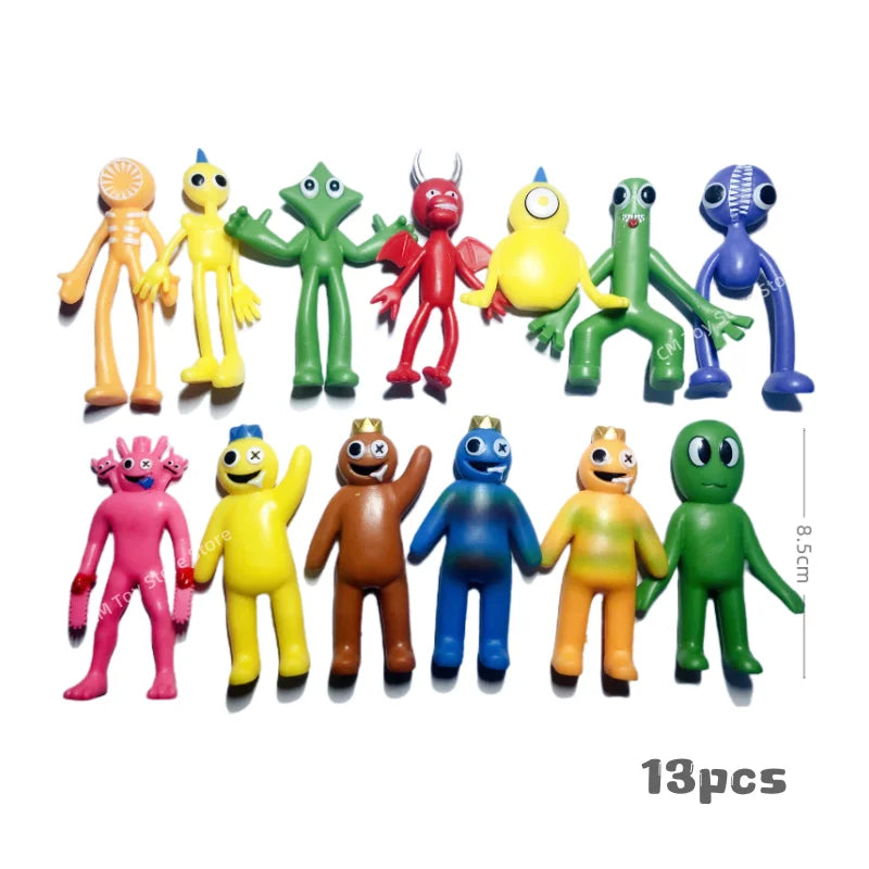 Figurines de monstres bleus Kawaii, jouets pour enfants