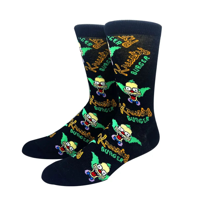 1 Pair The Simpsons Harajuku Socks – Cartoon Middle Tube Cotton for Men & Women