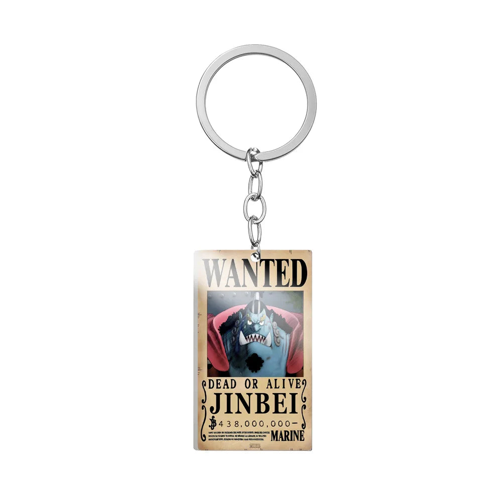 Anime One Piece Metal Keychain Accessories Cartoon Action Figures