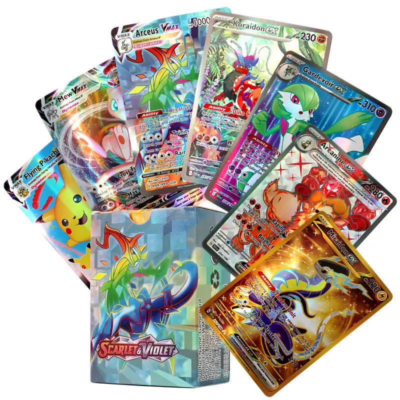 60/100 Stück Pokemon-Karten, alle neuen EX-Obsidian Flames-Booster-Boxen, inklusive Charizard, englische Version