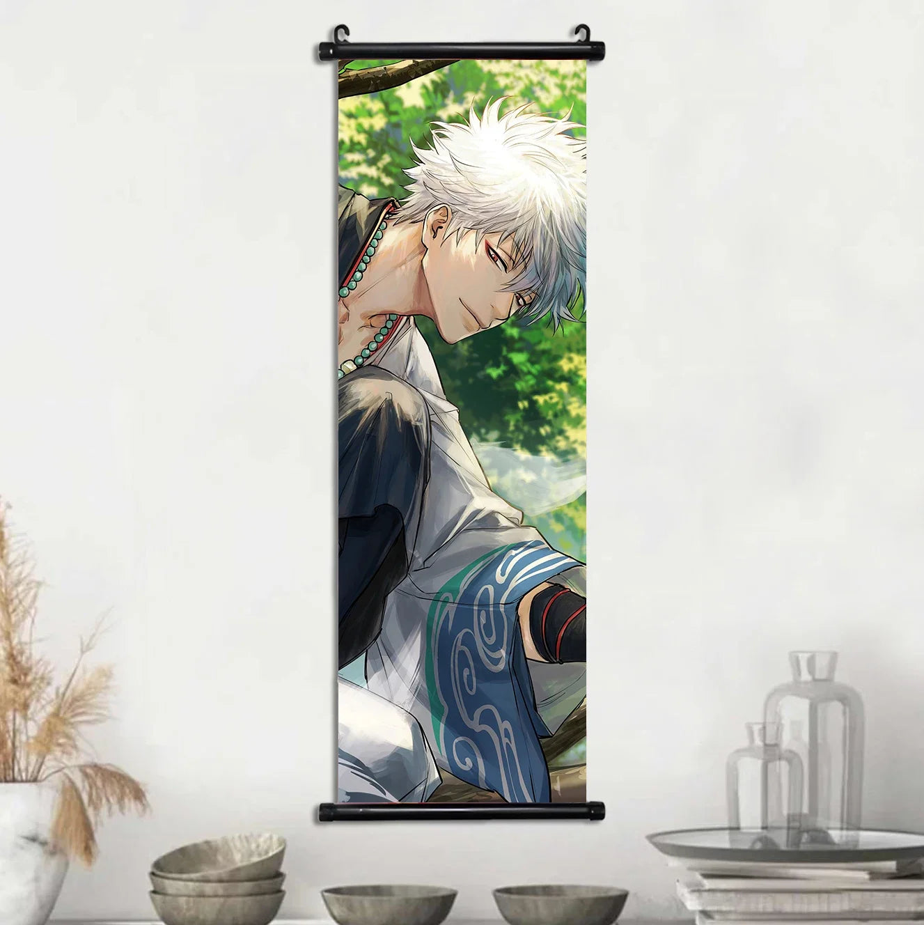 Gintama Gintoki Hanging Scroll Canvas Wall Painting Home Decor Anime Poster Wall Art
