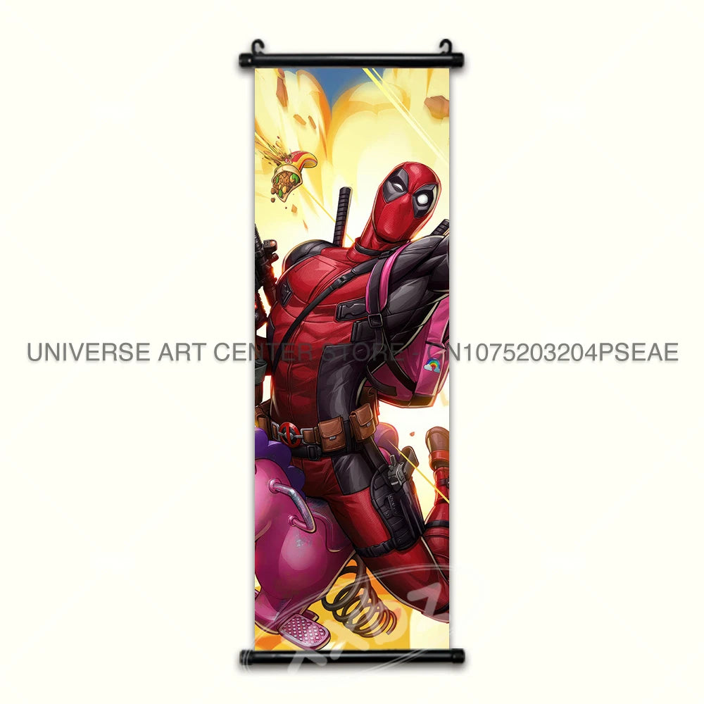 Deadpool Poster Agent X Hanging Painting Merc Canvas Wall Art Marvel