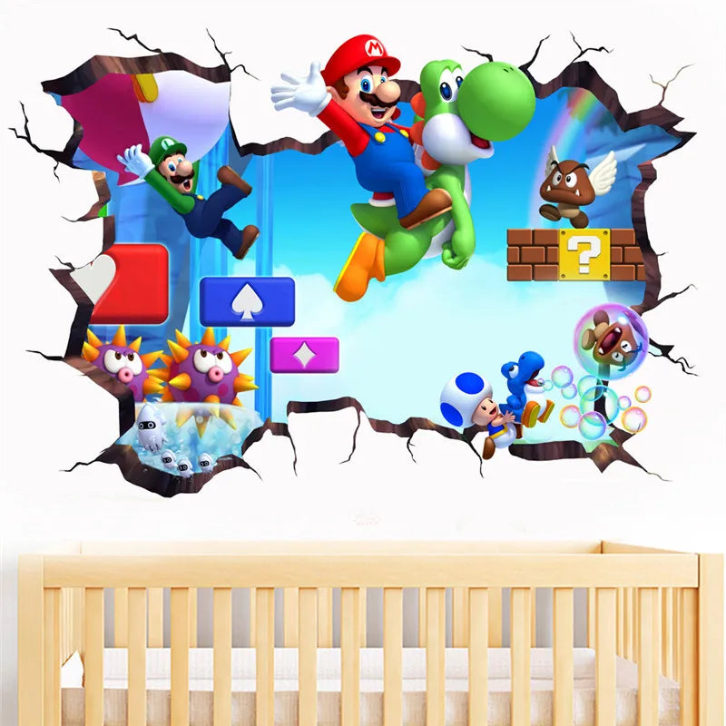 3D Cartoon game wall sticker wall decoration
