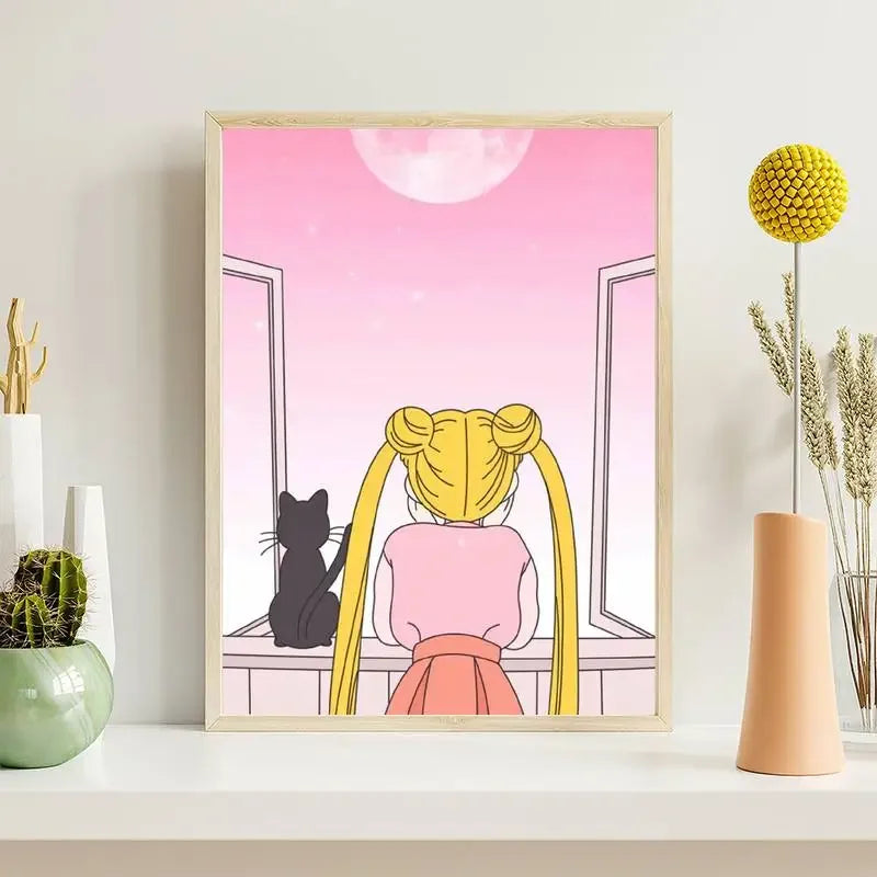 ANIME S-SAILOR-MOON POSTER Prints Wall Pictures Home Decoration Small