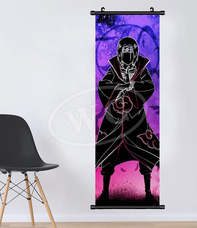 Bandai Anime Canvas Naruto Painting Kakashi Picture Hanging Scrolls Home Decor Wall Artwork