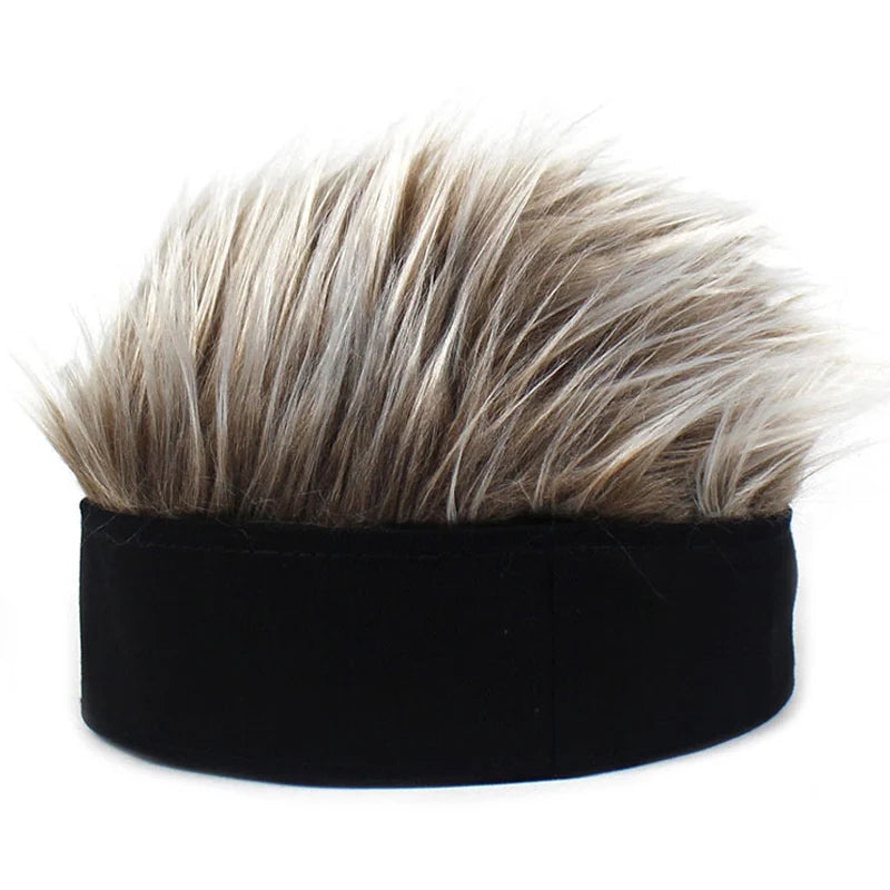 Casquette de baseball tendance pour homme et femme - Chapeau de perruque amusant pour cheveux courts et décontractés