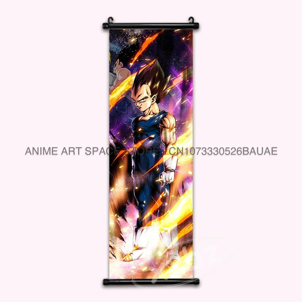 Dragon Ball Z Hanging Paintings Room Decorative Poster Anime Saiyan Scrolls Picture Wall Art