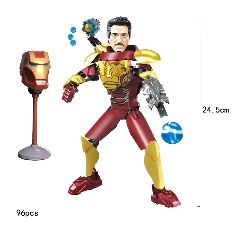 Figurine de héros à construire Iron Big Assembly Figures Action Toys Compatible avec la collection Lego