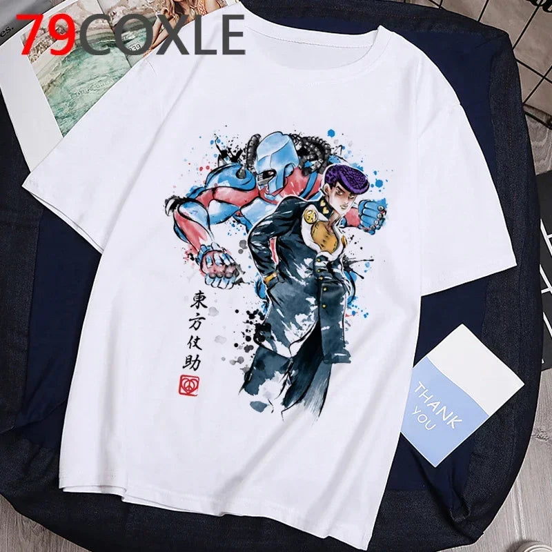 JoJo's Bizarre Adventure T-Shirt, lustiges Cartoon-Anime-Grafik-T-Shirt